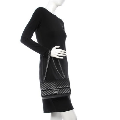 Chanel Aged Calfskin Chevron Quilted 2.55 Reissue 225 So Black 2 of 7