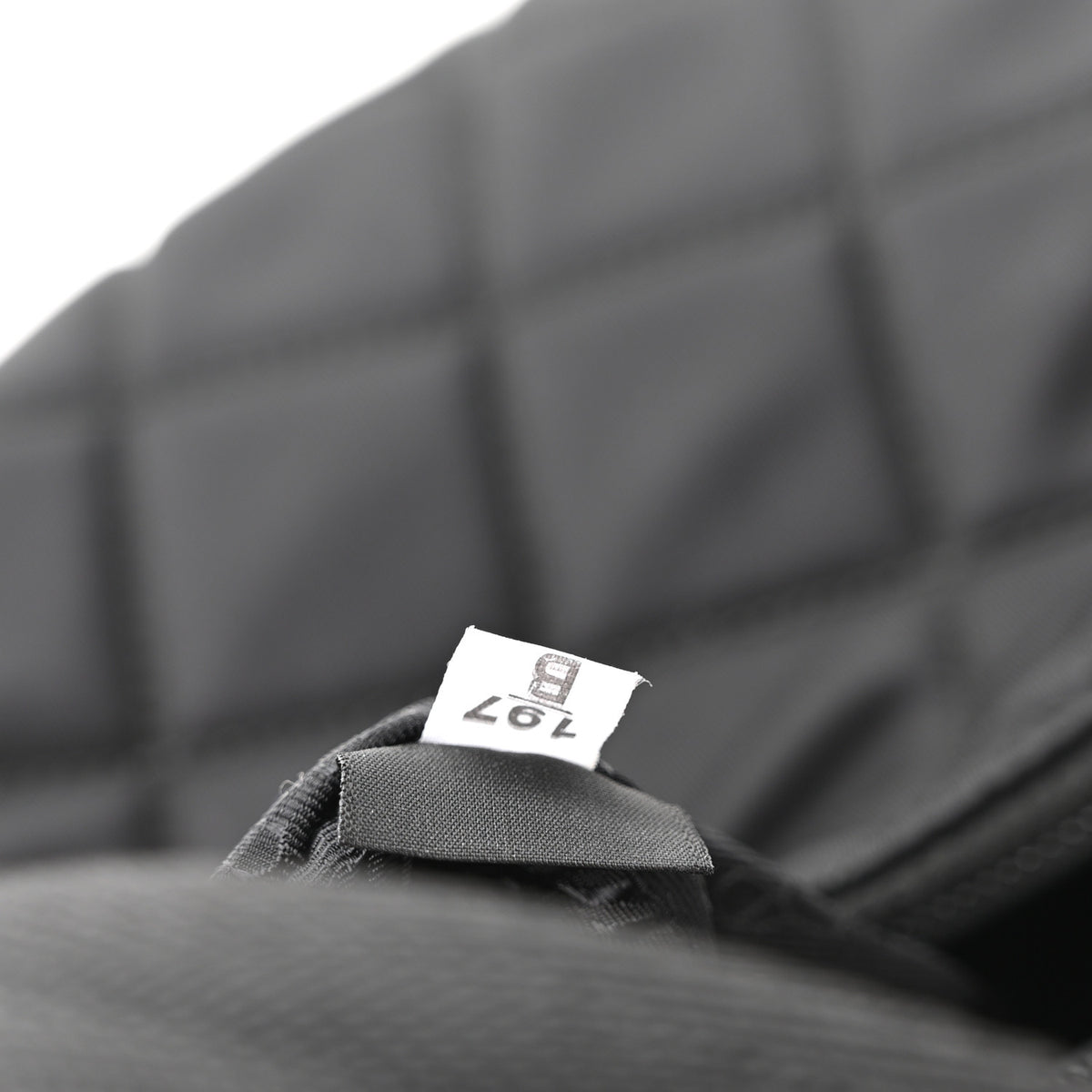 Tessuto Nylon Stitched Shoulder Bag Black