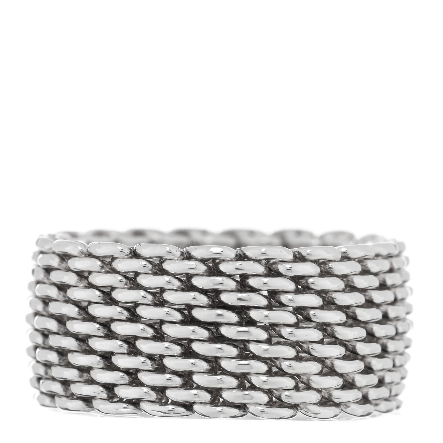 Sterling Silver Somerset Mesh Ring 53 6.5