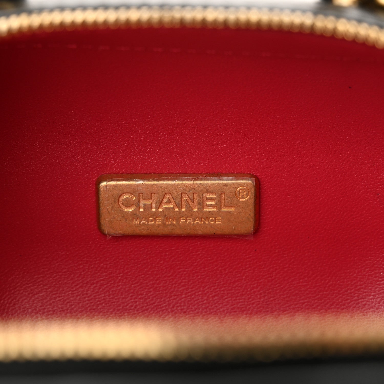 Chanel Lambskin Quilted CC Bubble Vanity Case With Chain Black 7 of 11