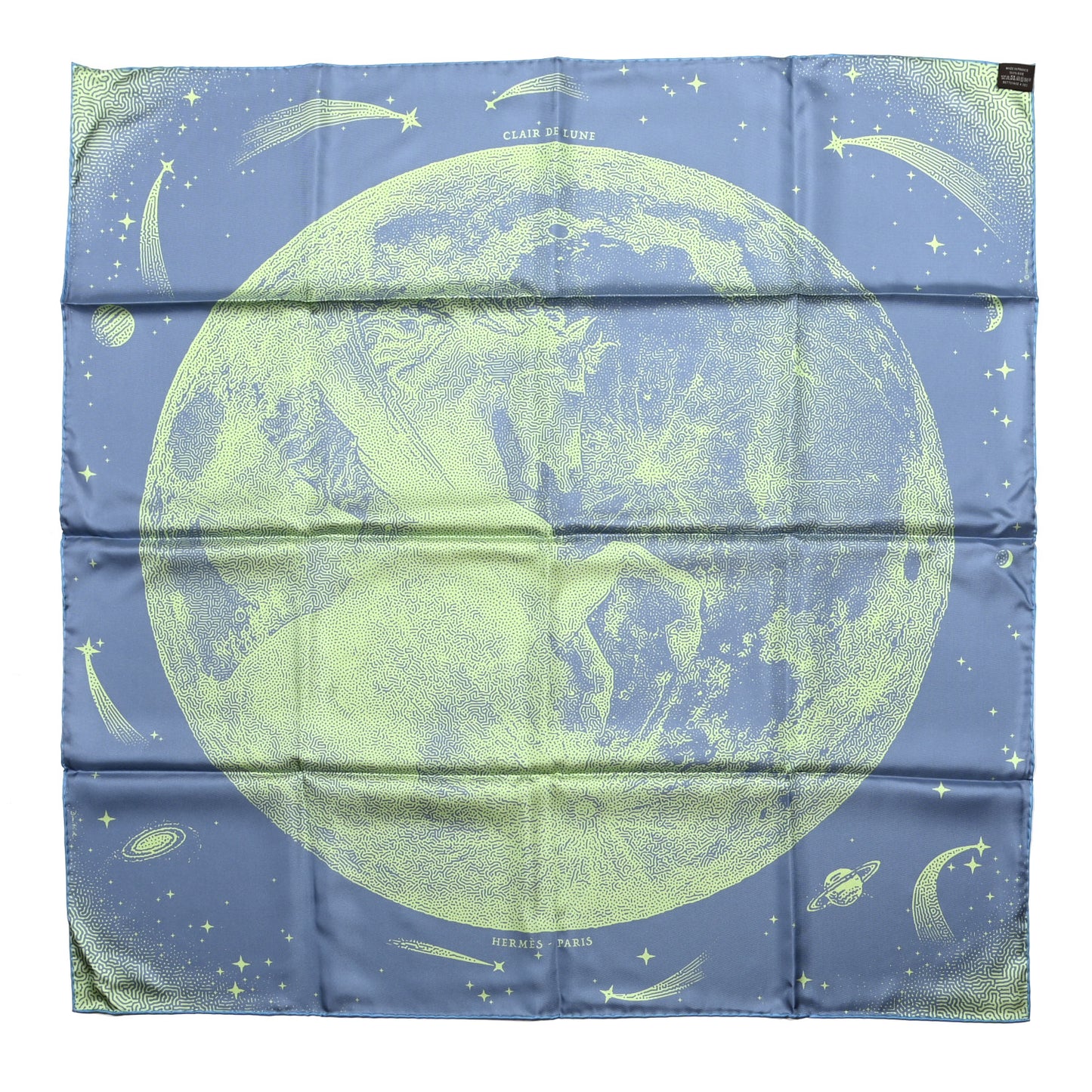 Silk Double Face Clair De Lune Scarf 90 Vieux Rose Jaune
