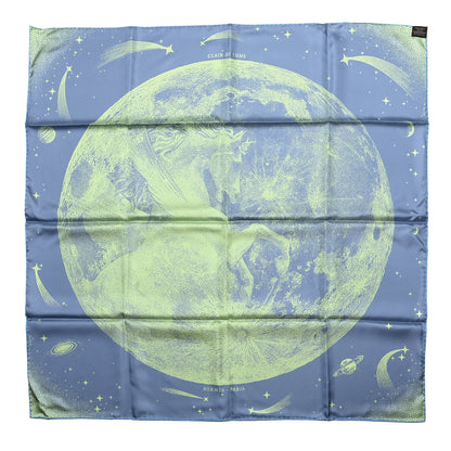 Hermes Silk Double Face Clair De Lune Scarf 90 Vieux Rose Jaune 2 of 10