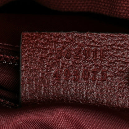 Gucci GG Monogram Script Logo Large Double Pocket Backpack Sahara Rubino Bordeaux 7 of 14