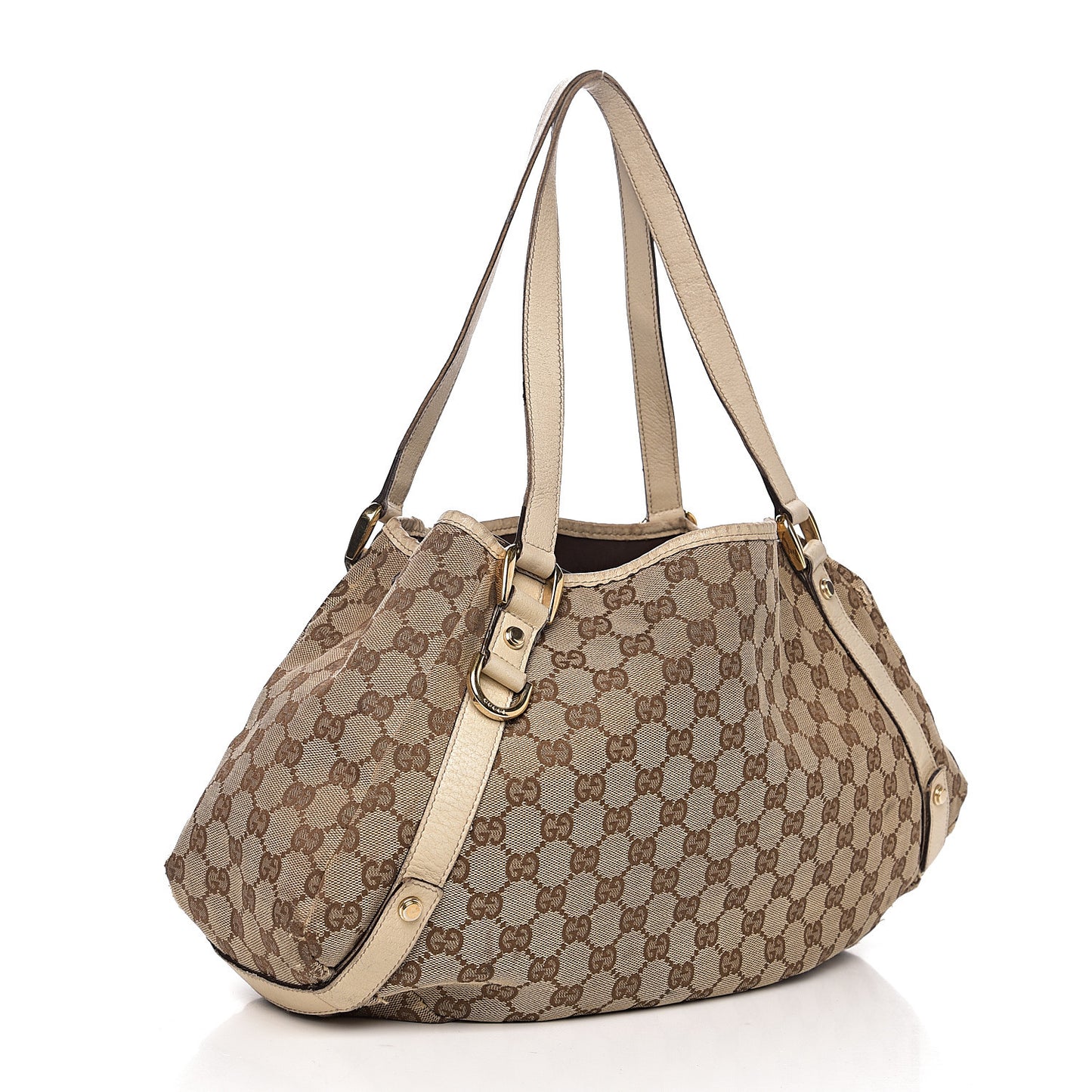 Monogram Medium Abbey Shoulder Bag Off White
