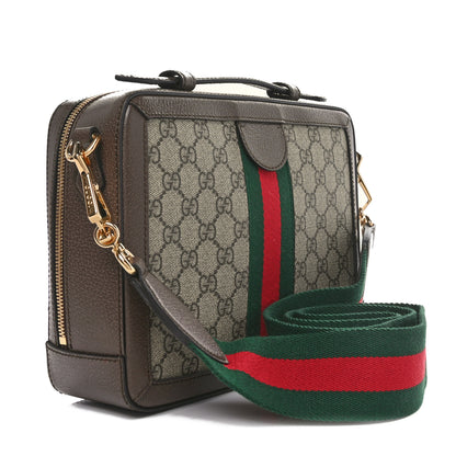 Gucci GG Supreme Monogram Web Small Ophidia Top Handle Shoulder Bag Brown 3 of 10