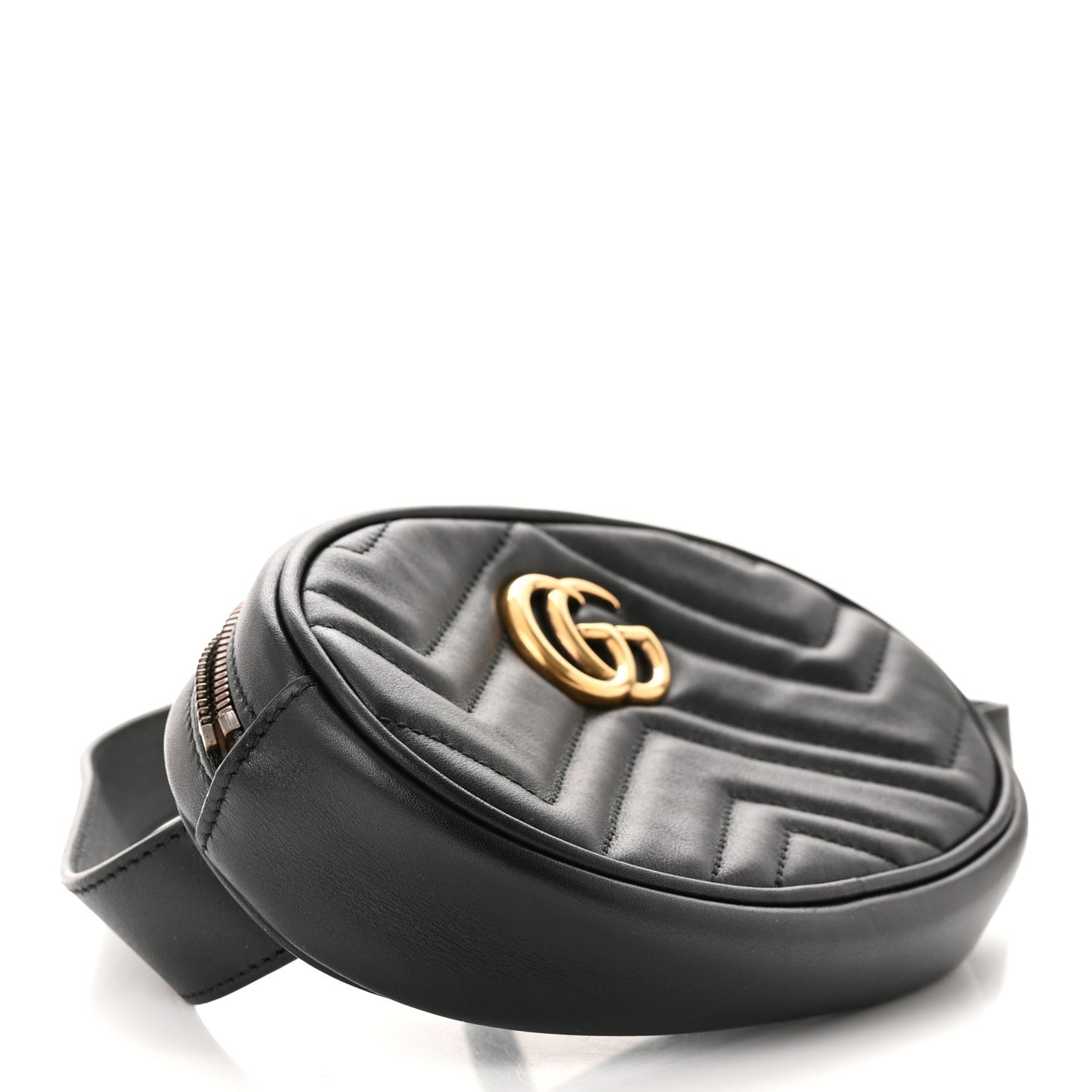 Calfskin Matelasse GG Marmont Belt Bag 85 34 Black