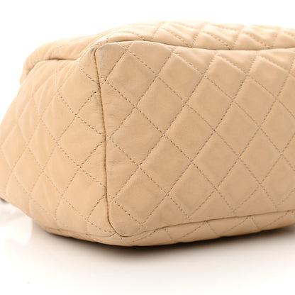 Chanel Lambskin Quilted Small CC Chain Bucket Drawstring Bag Light Beige 8 of 11