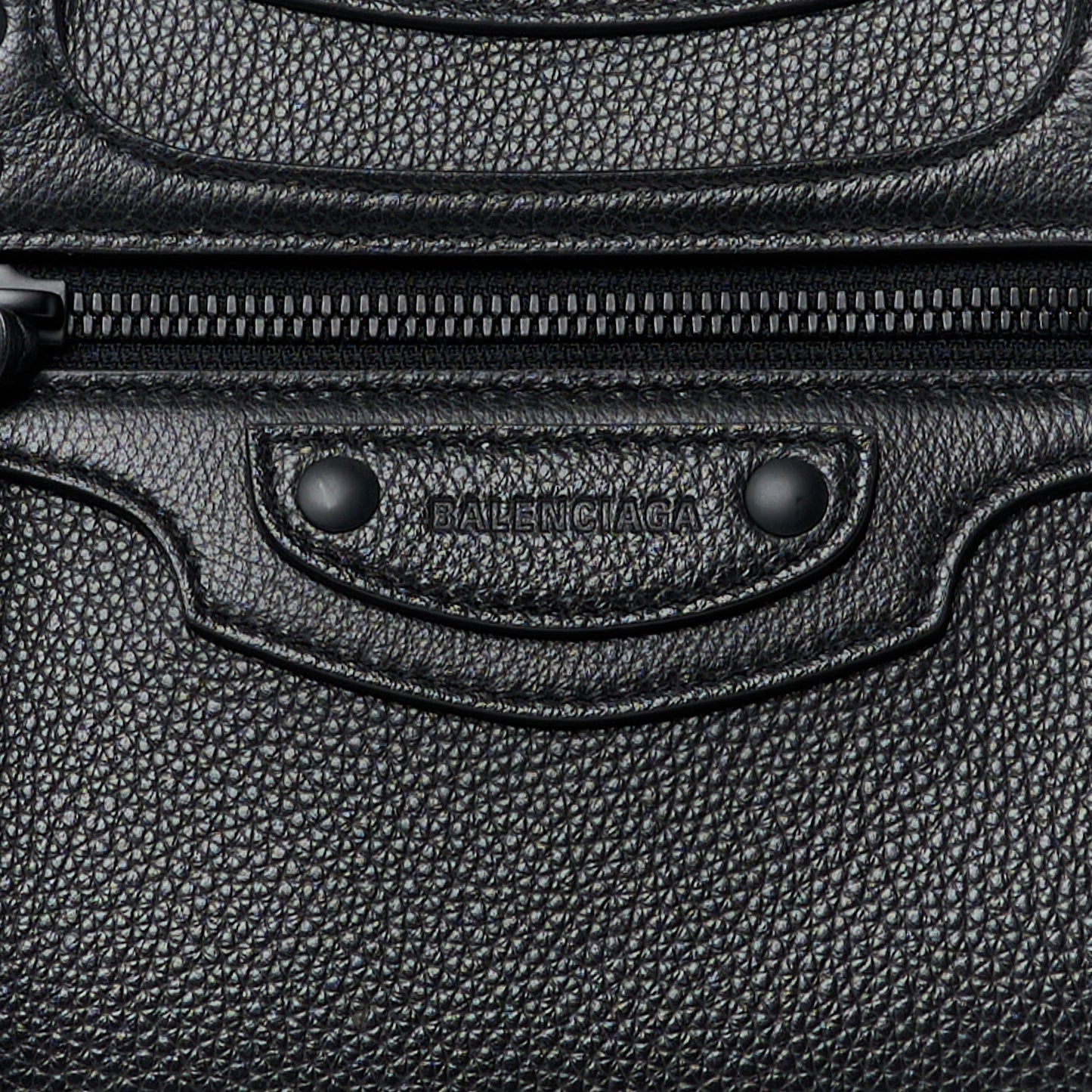 Grained Calfskin Neo Classic Black Hardware S City Black