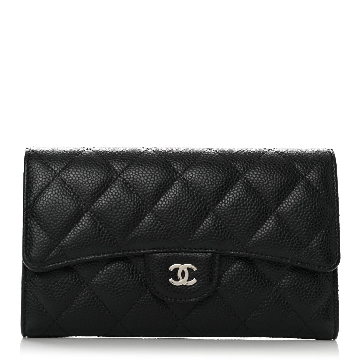 Chanel Caviar Quilted Large Flap Wallet Black 1 of 9