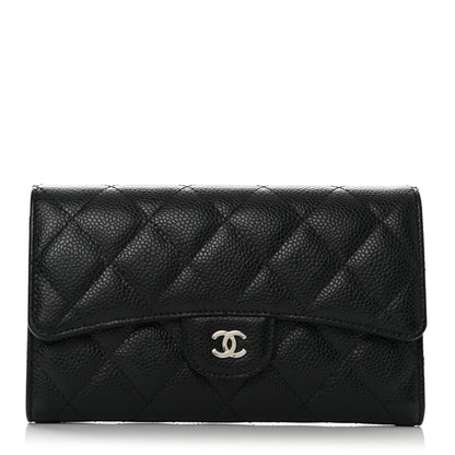 Chanel Caviar Quilted Large Flap Wallet Black 1 of 9