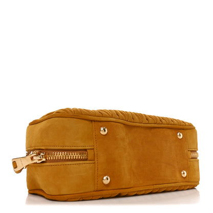 Miu Miu Suede Matelasse Large Arcadie Top Handle Bag Whisky 7 of 17