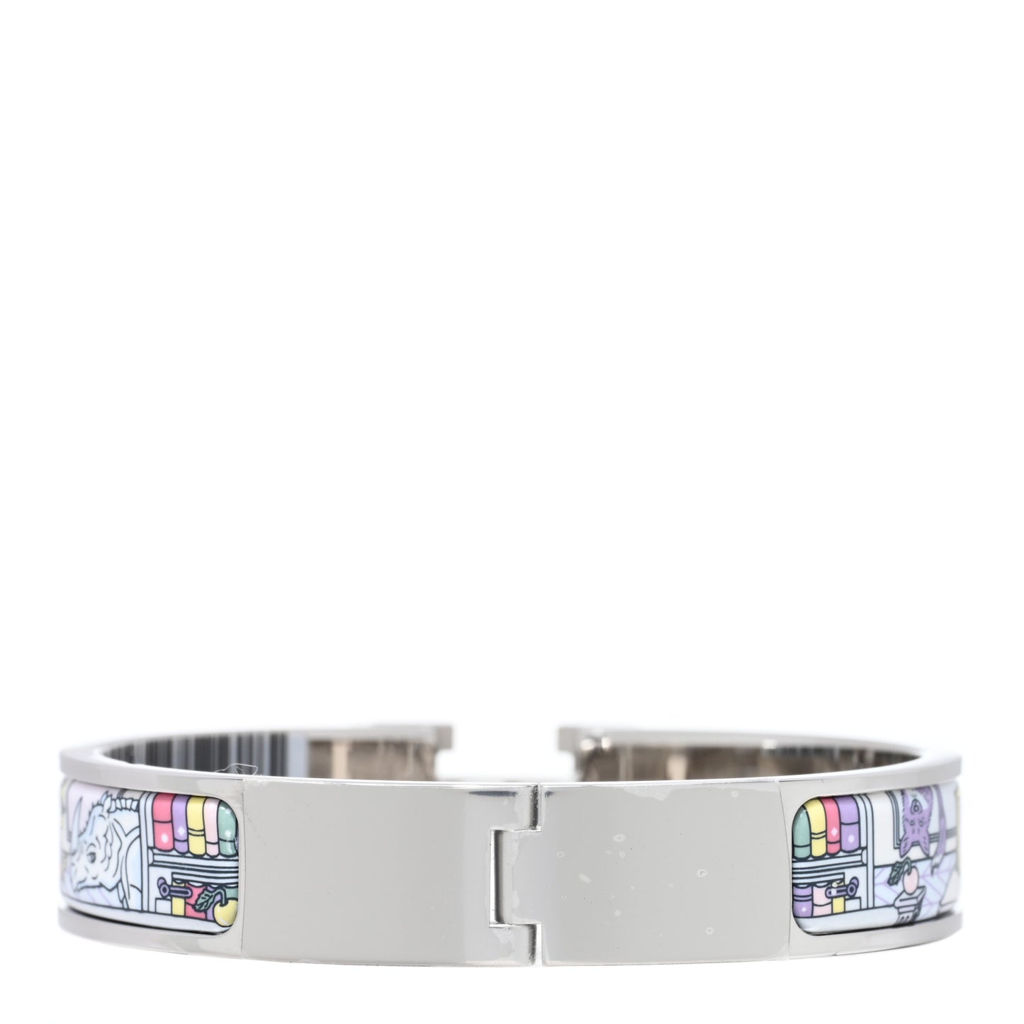 Enamel Printed H Mystere Au 24 Narrow Clic Clac H Bracelet PM Jasmin