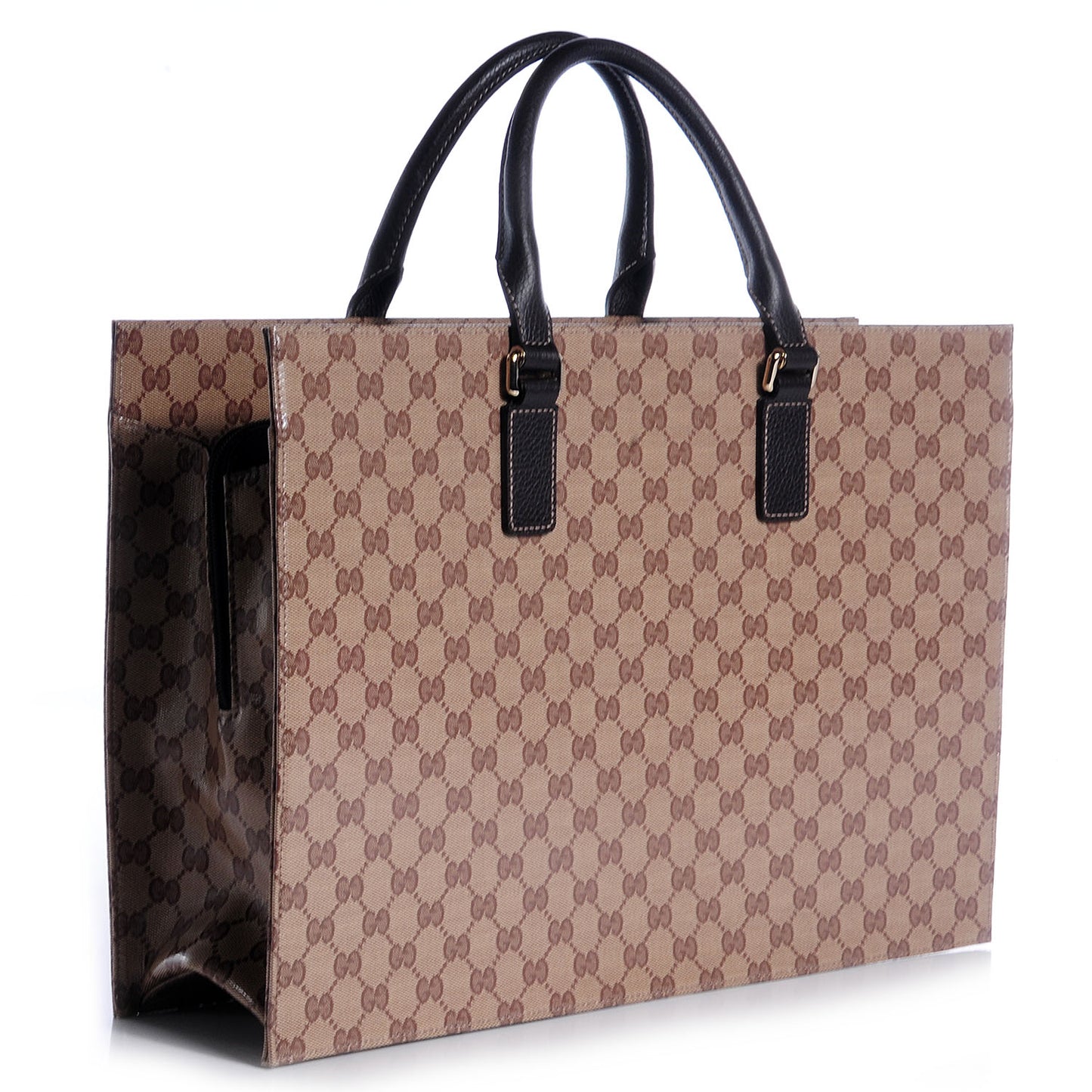 Crystal Monogram Briefcase Brown