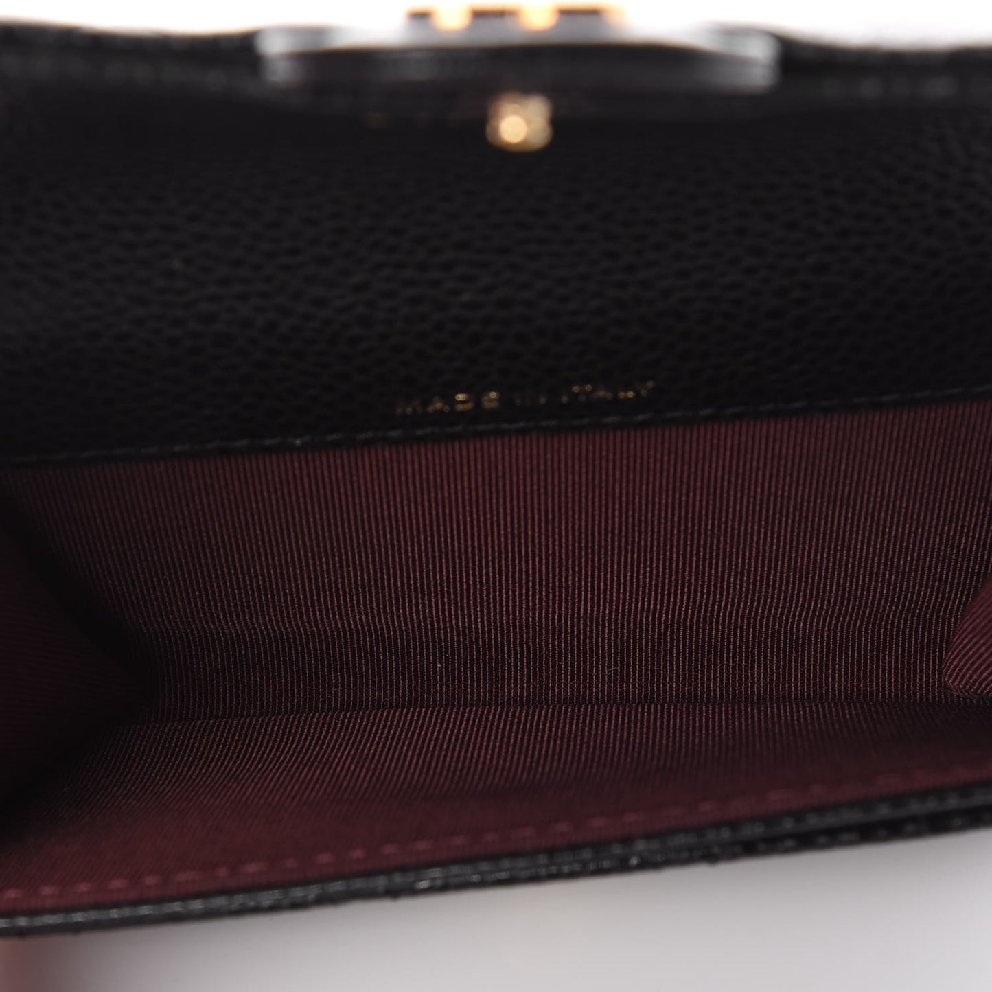 Caviar Quilted Flap Card Holder Black