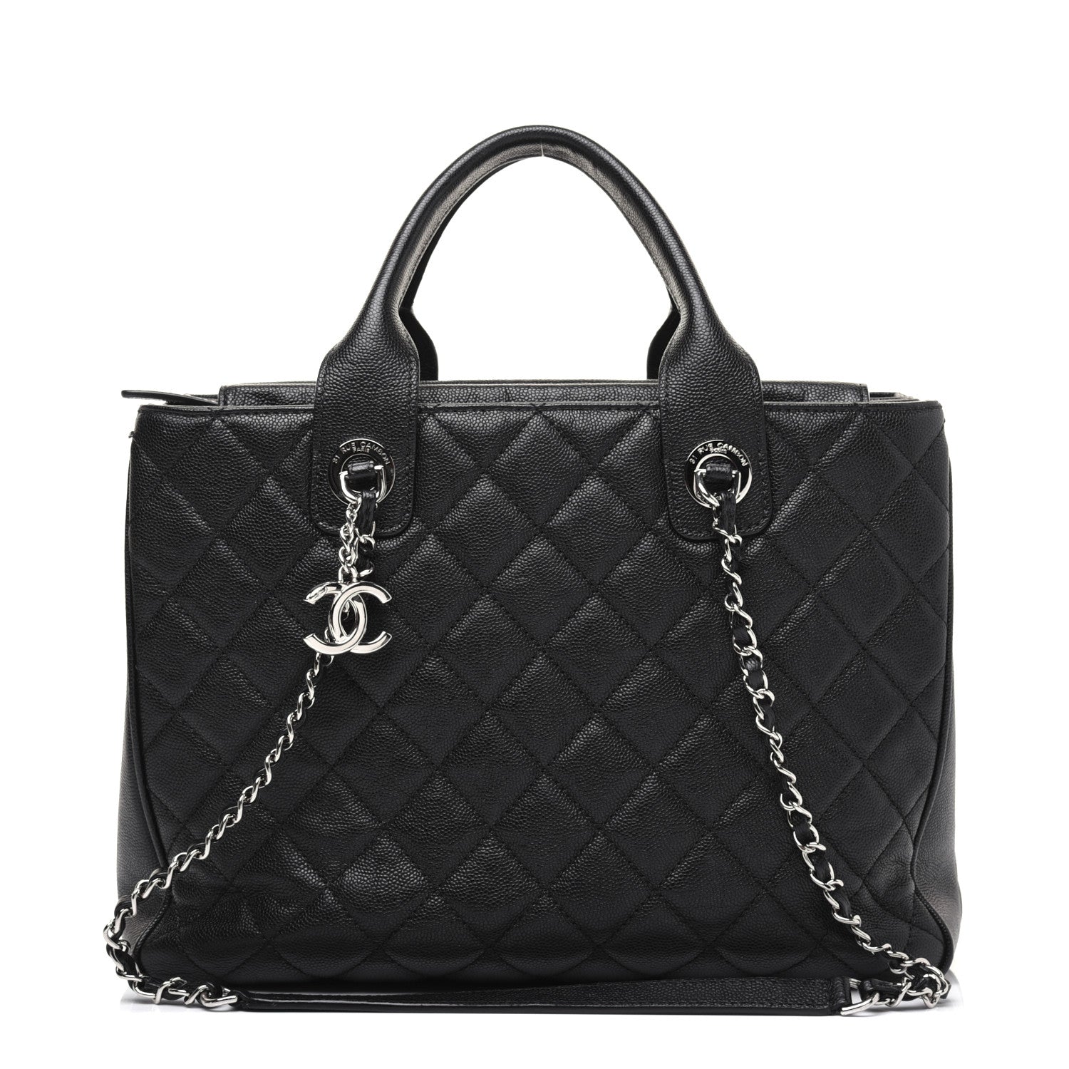 Chanel Caviar Quilted Urban Companion Top Handle Shopping Tote Black 1 of 23