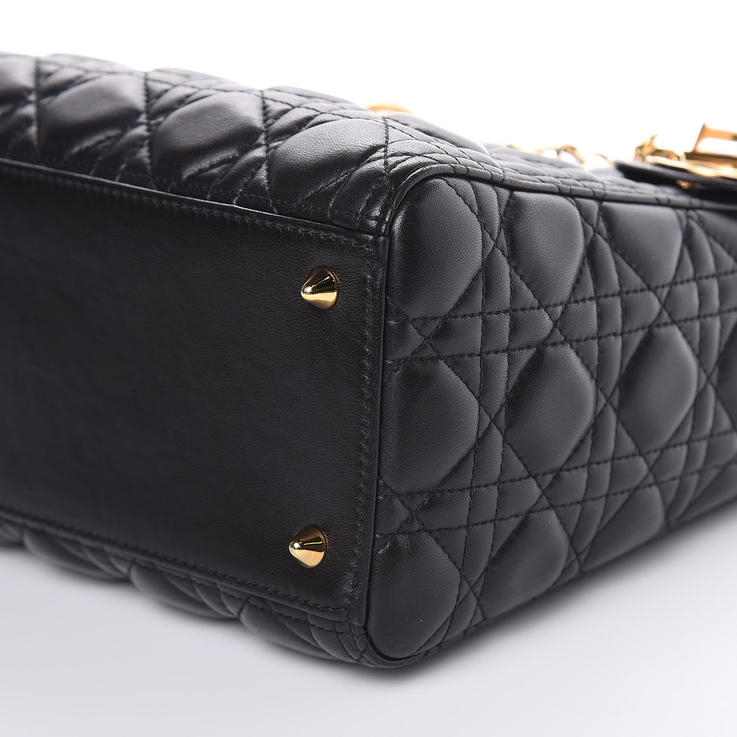 Lambskin Cannage Medium Lady Dior Black