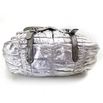Prada Nappa Dressy Gaufre Messenger Silver 4 of 11