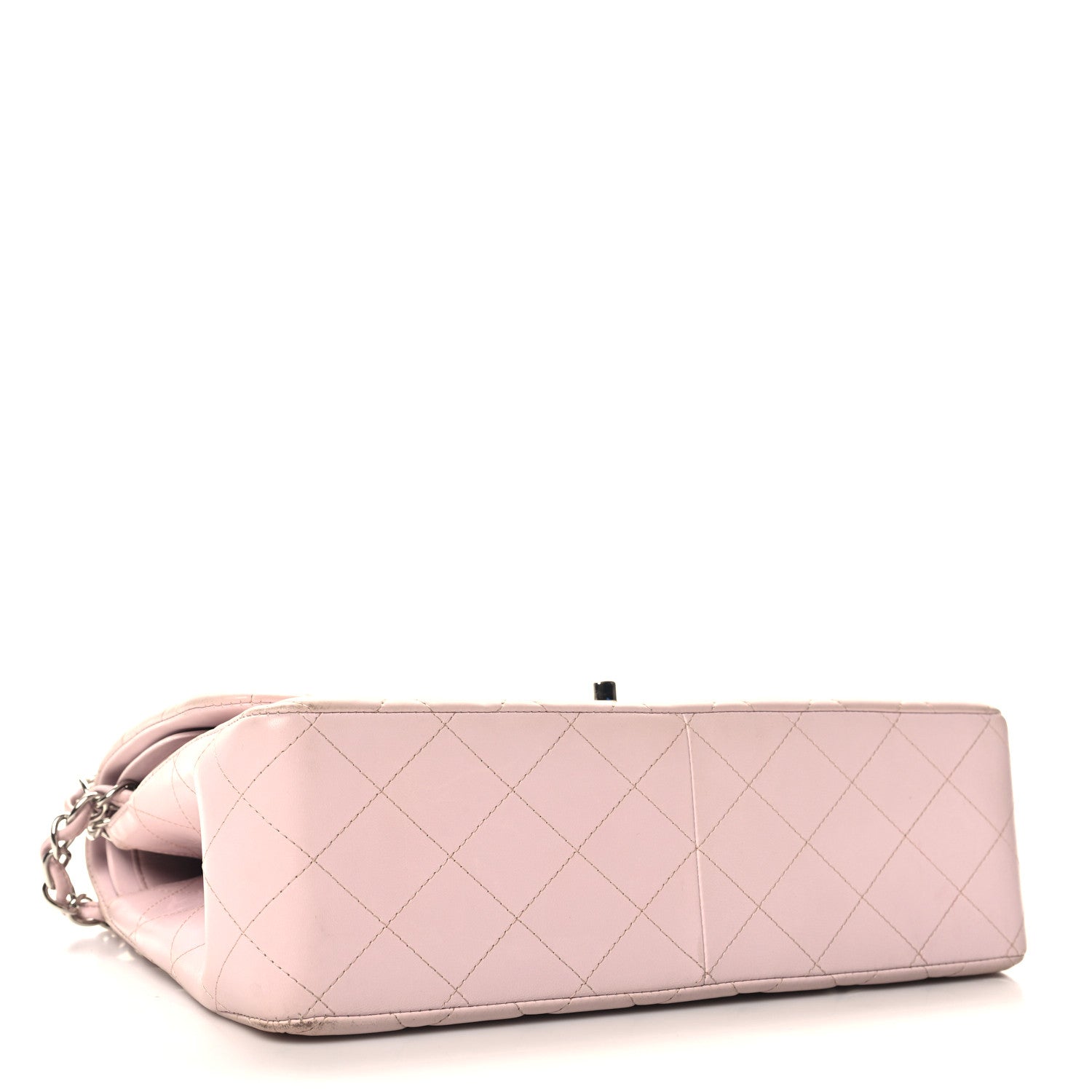 Chanel Lambskin Quilted Jumbo Double Flap Light Pink 4 of 14