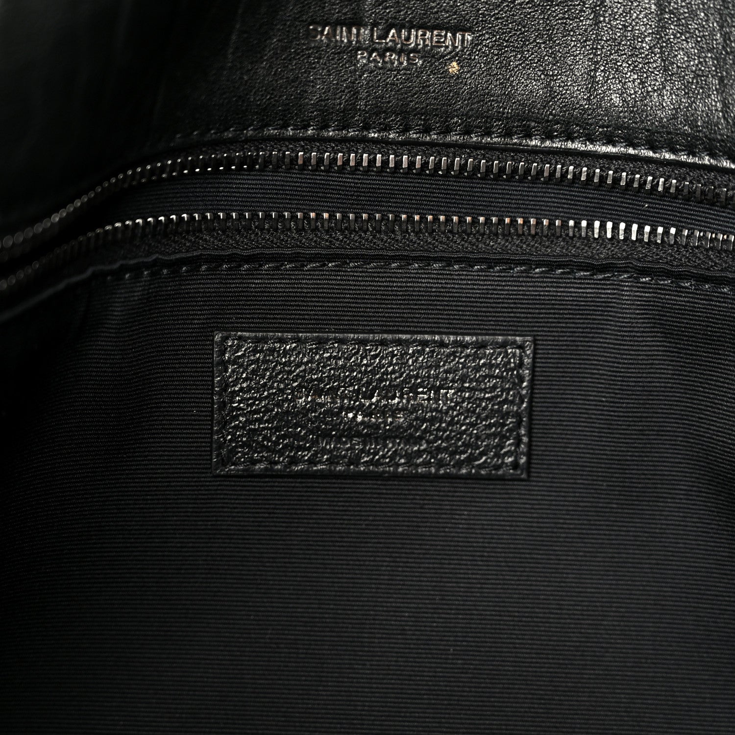 Saint Laurent Grained Lambskin Monogram Large Niki Chain Satchel Black 6 of 11