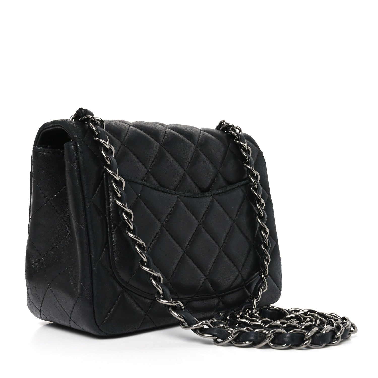 Chanel Lambskin Quilted Mini Square Flap Black 3 of 10