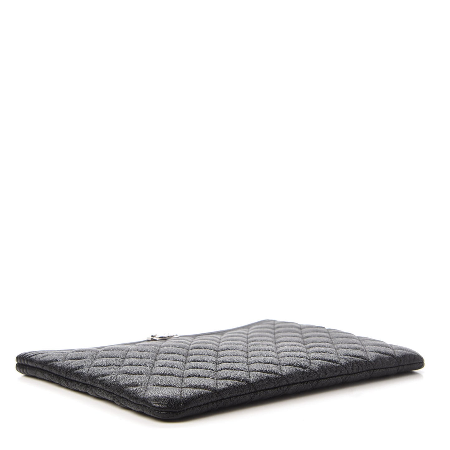 Caviar Quilted Medium Boy Cosmetic Case Black