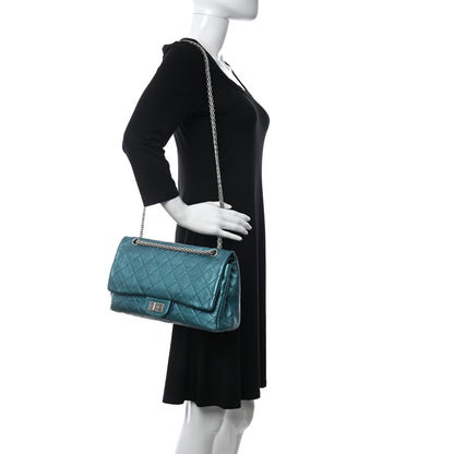 Chanel Metallic Calfskin Quilted 2.55 Reissue 227 Flap Turquoise 2 of 12