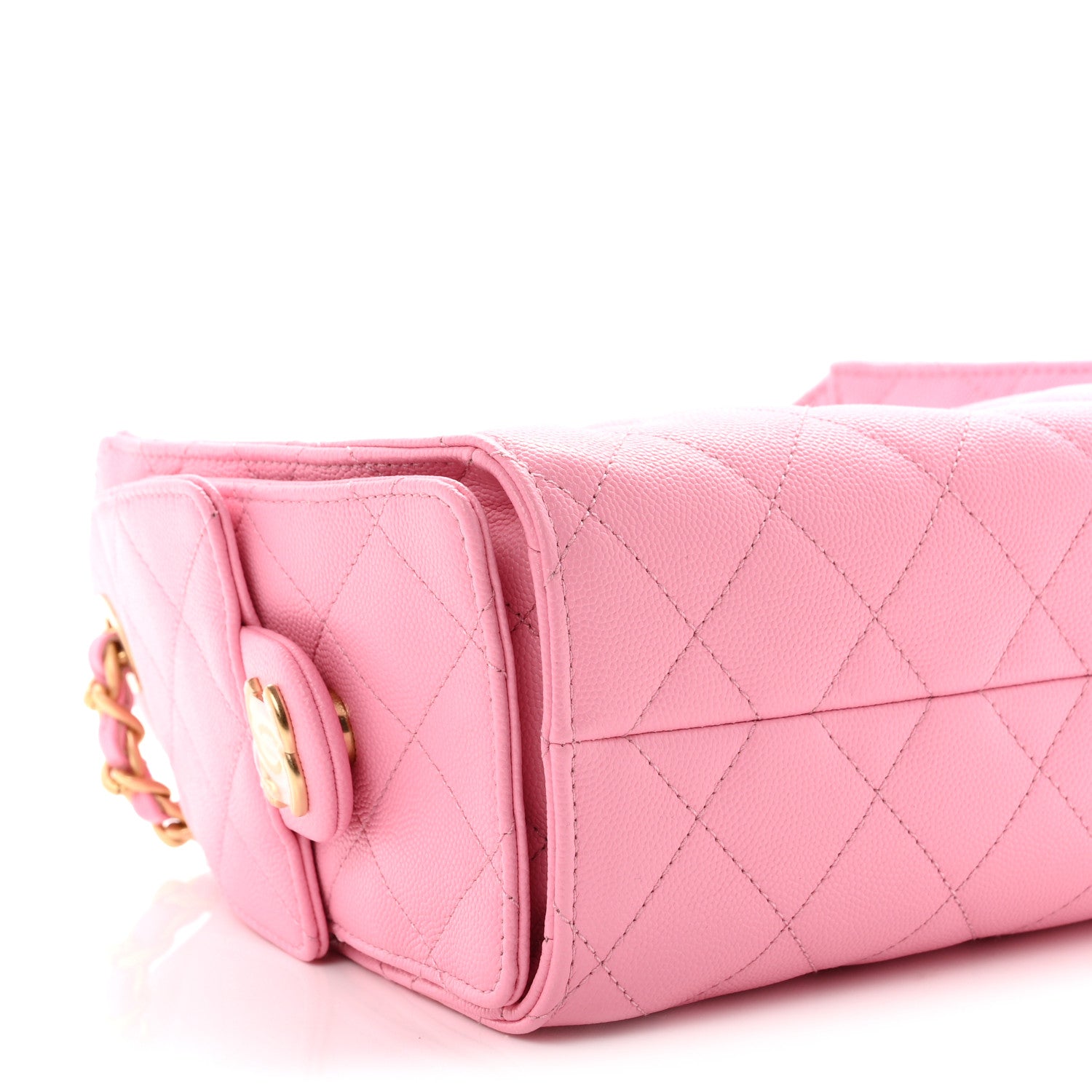 Chanel Caviar Quilted Mini Chanel 25 Handbag Pink 9 of 11