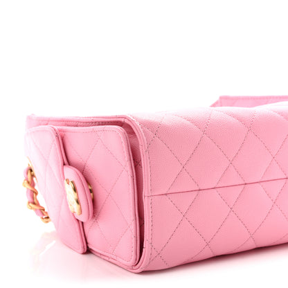 Chanel Caviar Quilted Mini Chanel 25 Handbag Pink 9 of 11