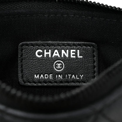 Chanel Pearly Lambskin Quilted Small Cosmetic Case So Black 6 of 8