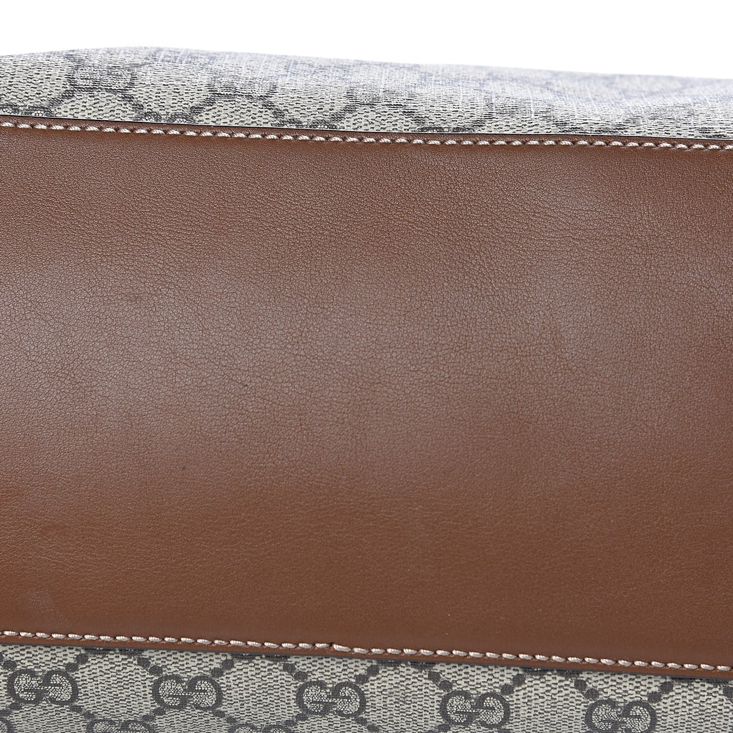 GG Supreme Monogram Large Linea A Hobo Light Brown