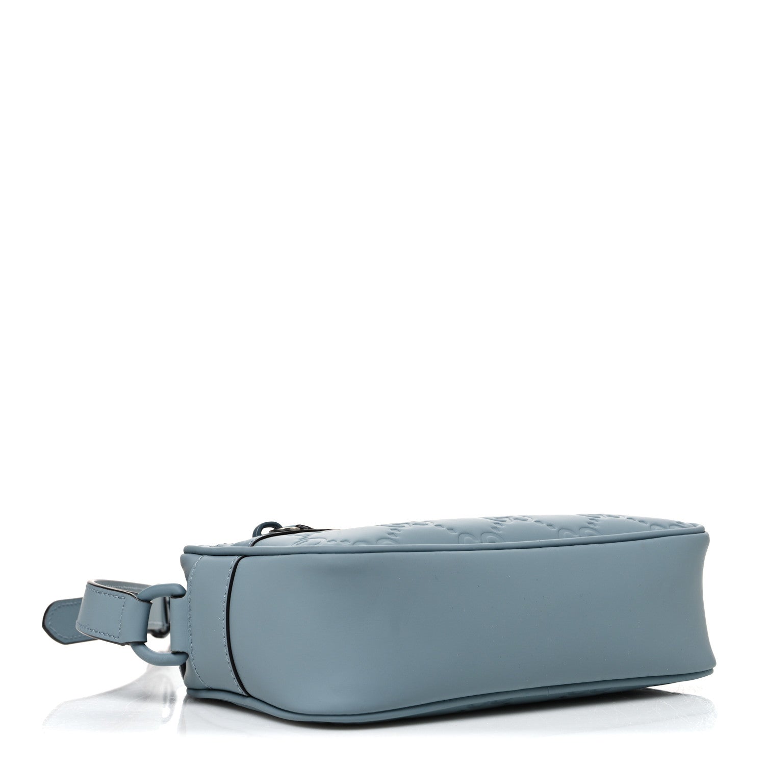 Gucci Rubber Effect Calfskin GG Mini Crossbody Bag Light Blue 4 of 10