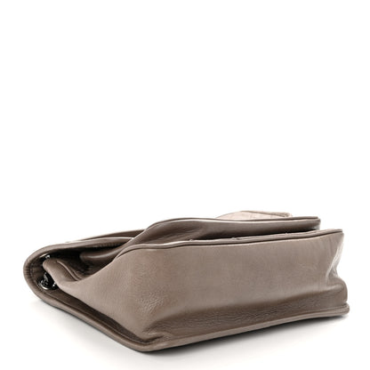Saint Laurent Crinkled Calfskin Matelasse Monogram Medium Niki Chain Satchel Fog 4 of 9