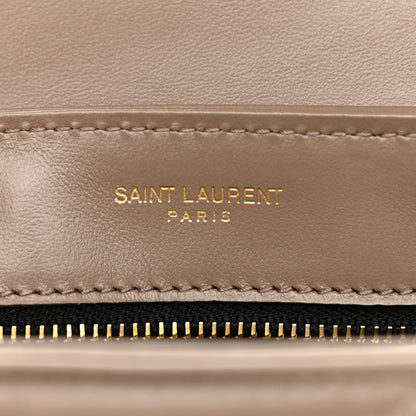 Saint Laurent Calfskin Y Quilted Monogram Toy Loulou Crossbody Bag Taupe 6 of 11
