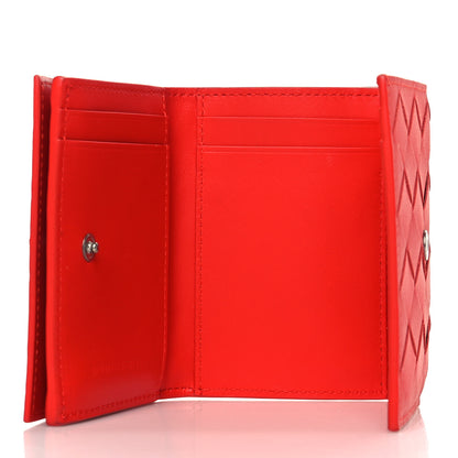 Bottega Veneta Nappa Intrecciato Trifold Wallet Red 5 of 6