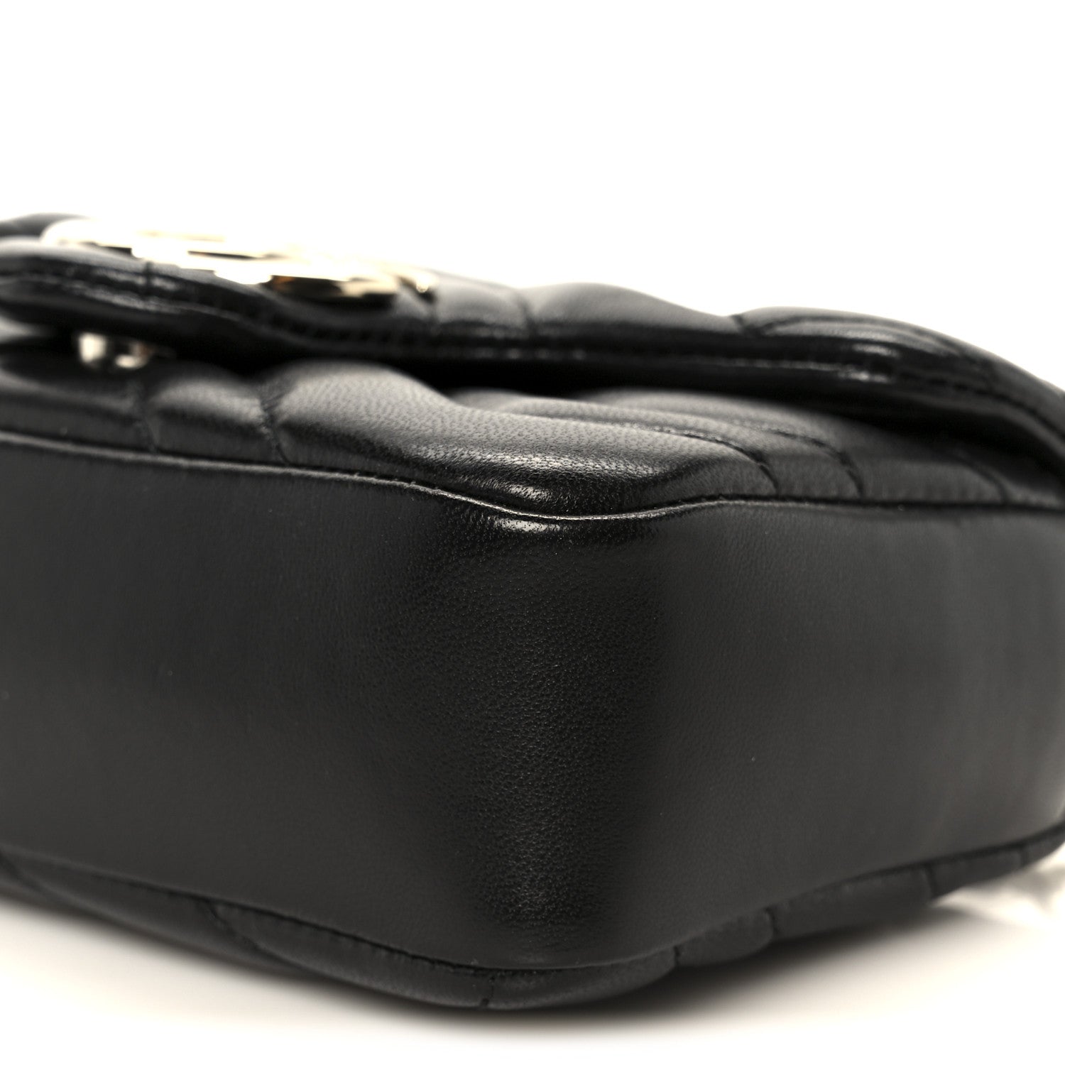 Gucci Lambskin Matelasse Mini GG Marmont Shoulder Bag Black 10 of 11