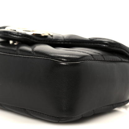 Gucci Lambskin Matelasse Mini GG Marmont Shoulder Bag Black 10 of 11