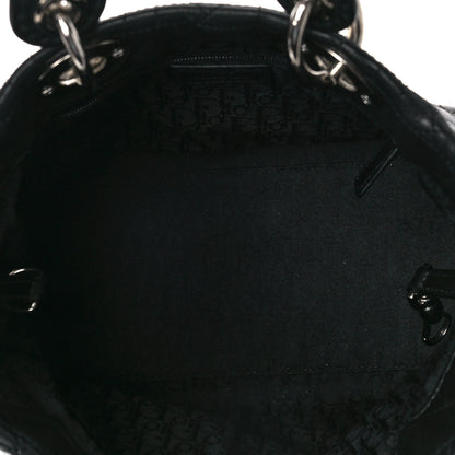 Christian Dior Lambskin Cannage Small Soft Lady Dior Tote Black 4 of 7