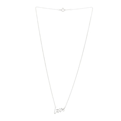 Tiffany Sterling Silver Paloma Picasso Graffiti Love Pendant Necklace 3 of 4
