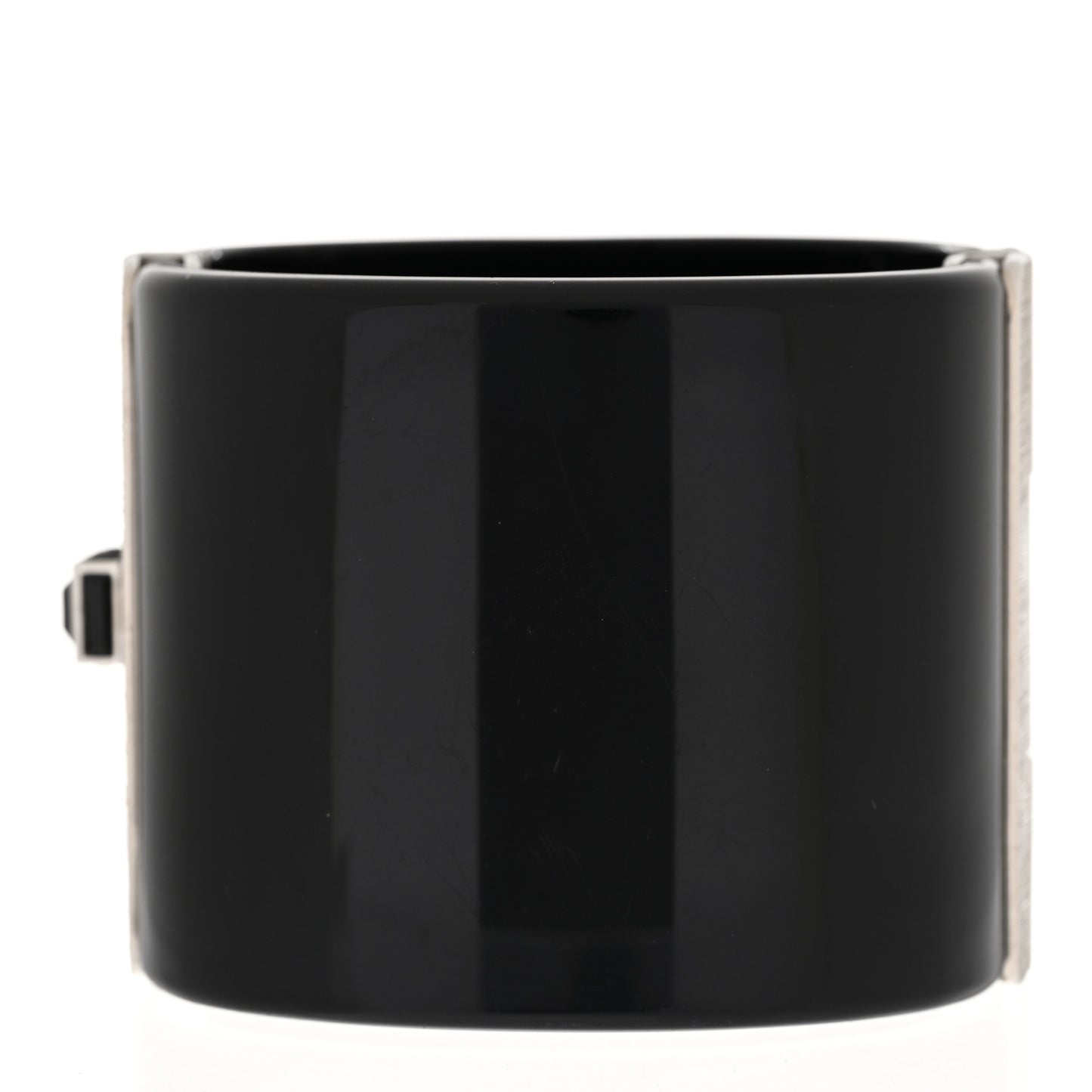 Resin Baguette Crystal CC Cuff Black