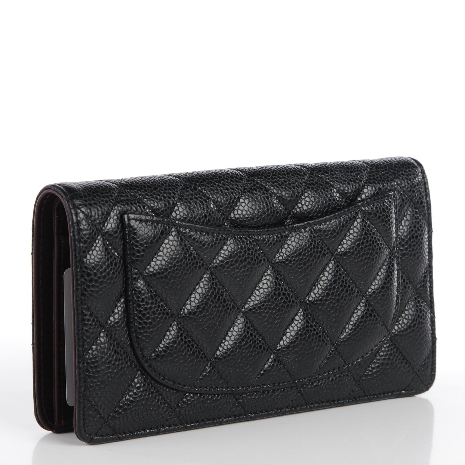 Chanel Caviar Quilted Yen Wallet Black 3 of 7