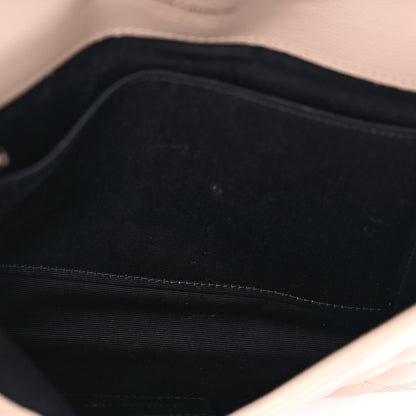 Saint Laurent Grain De Poudre Textured Mixed Matelasse Triquilt Monogram Clutch Dark Beige 5 of 9