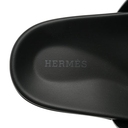 Hermes Calfskin Mens Chypre Sandals 42 Black 7 of 10