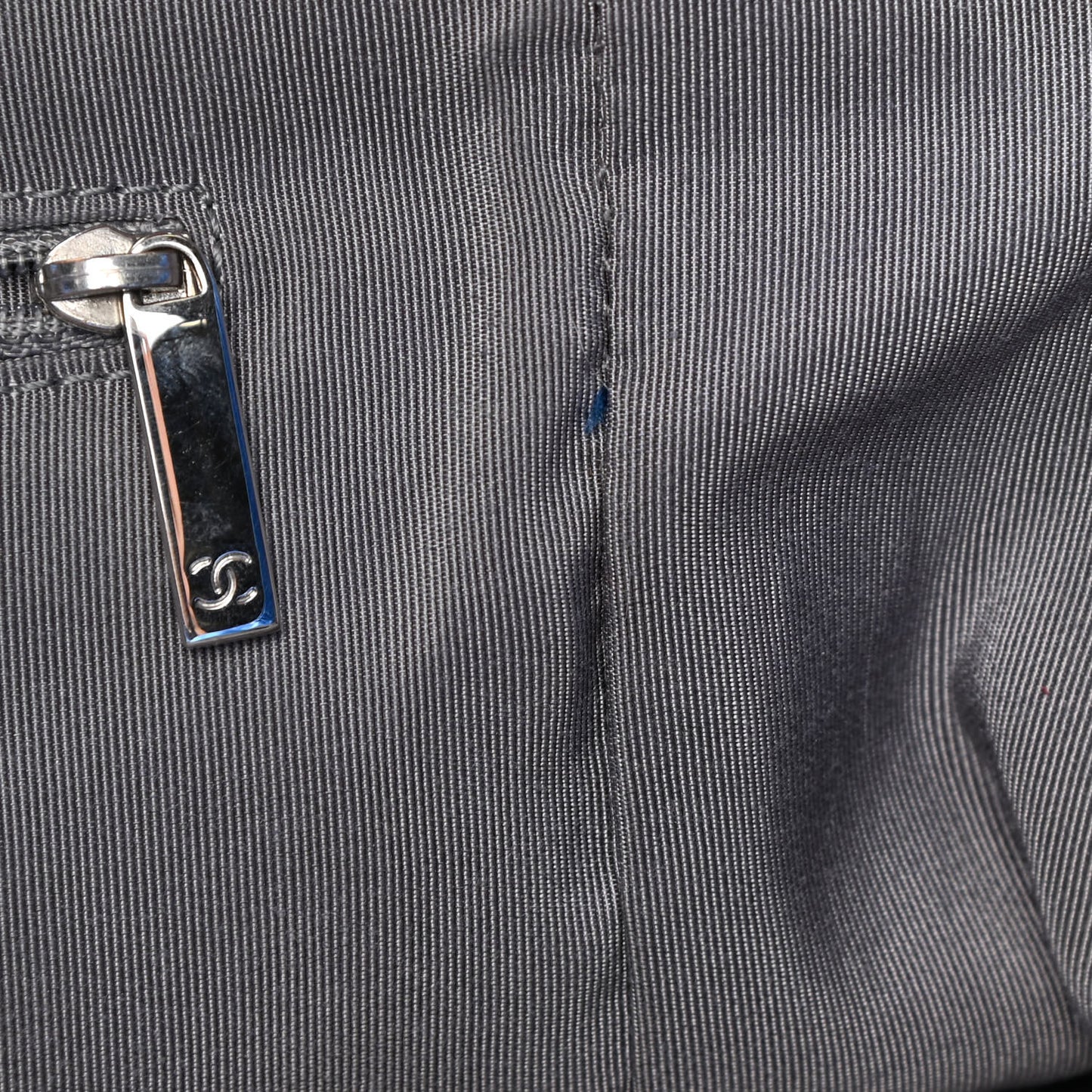 Metallic Cracked Calfskin Modern Chain Tote Blue