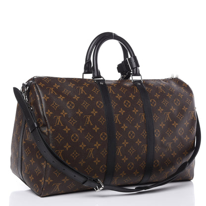 Louis Vuitton Monogram Macassar Keepall Bandouliere 45 3 of 13