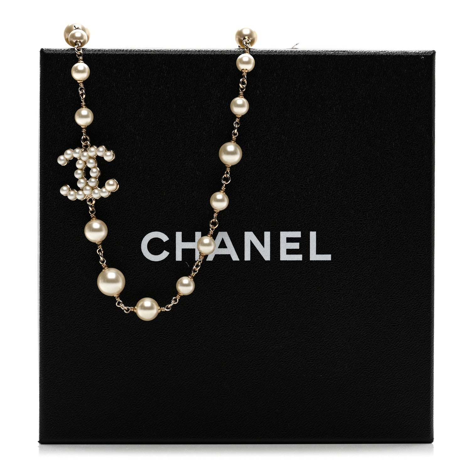 Chanel Irregular Pearl CC Short Necklace Gold 6 of 6