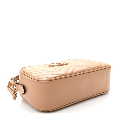Gucci Calfskin Matelasse Monochrome Small GG Marmont Chain Shoulder Bag Camelia 4 of 10