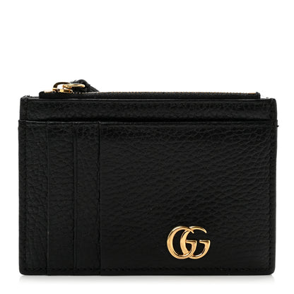 Gucci Dollar Calfskin GG Marmont Coin Case Card Holder Black 1 of 8