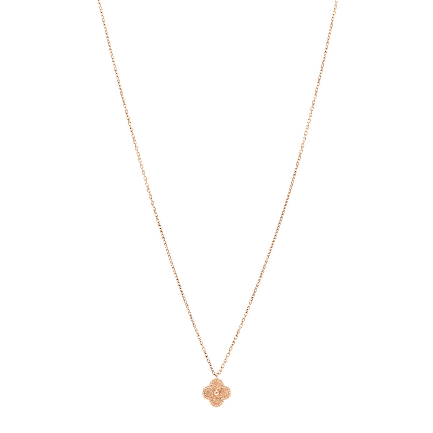 18K Rose Gold Sweet Alhambra Pendant Necklace