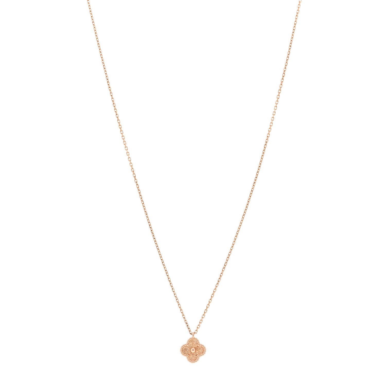 Van Cleef & Arpels 18K Rose Gold Sweet Alhambra Pendant Necklace 1 of 5