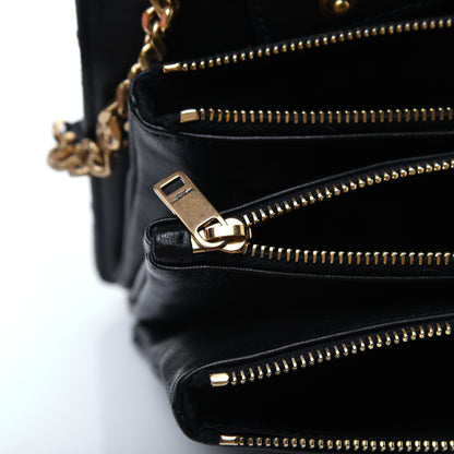 Saint Laurent Lambskin Diamond Quilted Monogram Angie Chain Bag Black 15 of 23